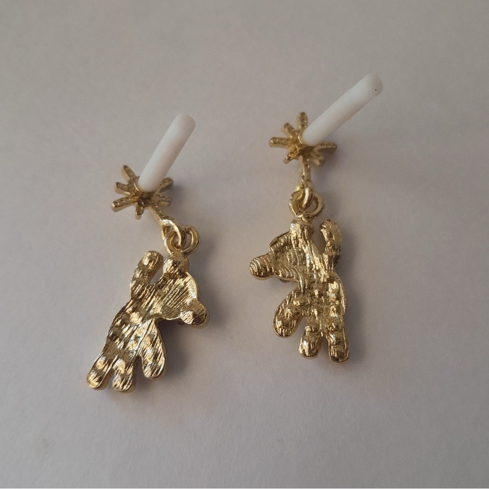 Fashion Jewelry Bear Drop Earrings Costume Jewelry - Picture 2 of 6